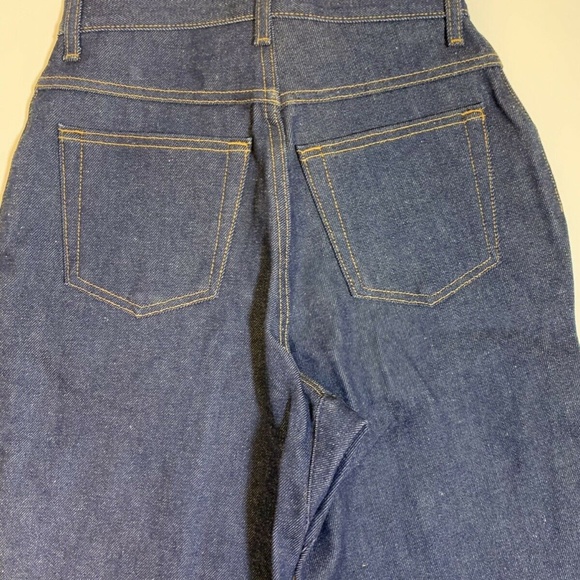 Diamond Gusset Women's Motorcycle Raw Denim Rigid High Rise Jeans 25.5 x 34 - Picture 7 of 12